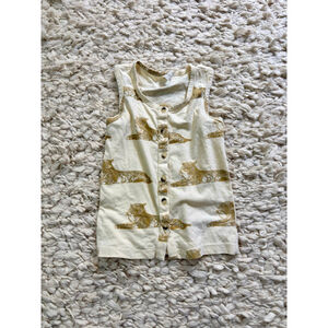 r Boys Kate Quinn Tiger Print Tank Top Size 6Y Organic Cotton